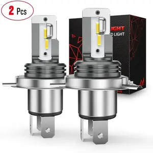 Nilight 2PCS H4/HS1 LED Motorcycle Headlight Bulb CSP Chips 6000K 9003 HB2 Hi/Lo Beam Light Conversion Kit for Motorbike,2 Years Warranty Led Headlamps Bulbs