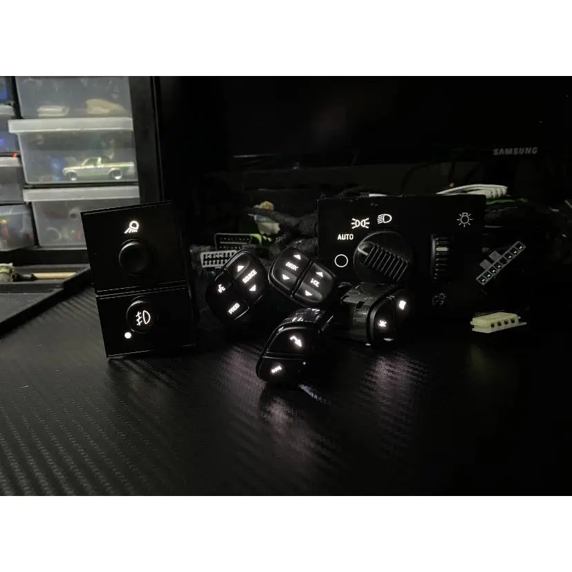 GMT800 LED Control Combo Package – Headlight/Fog, A/C Heater, 4WD & Steering Wheel Controls
