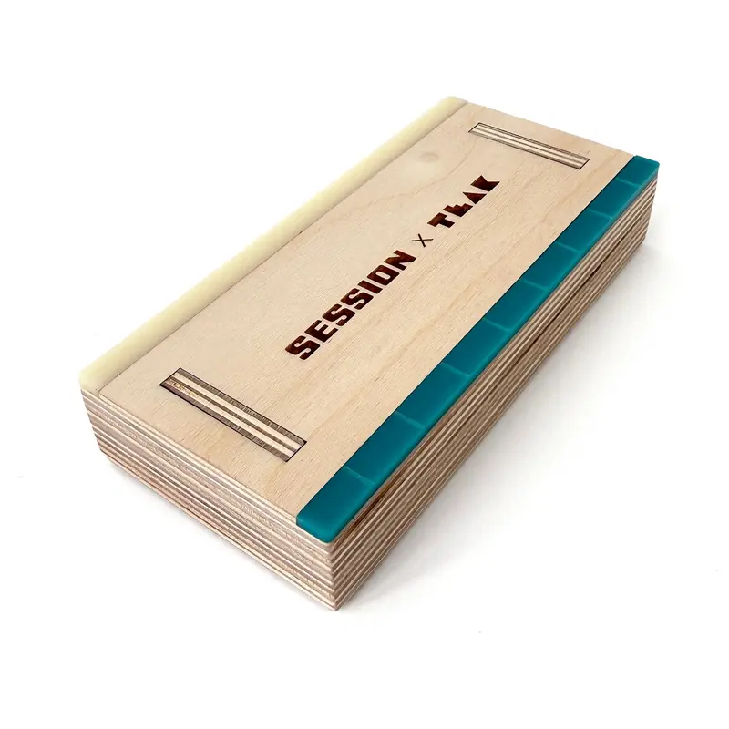 Session x Teak Pocket Manual Pad - 6" Wooden Fingerboard Obstacle, 2 Heights