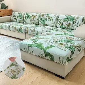 Floral Print Sofa Cushion Cover, Removable Washable Slipcover for L-Shaped Couches, Single/dual/triple/four-Seat Protection, Elastic Sofa Slipcover, Stretchable Sofa Cover, Sofa Couch Covers, Sofa Protector