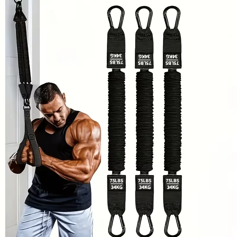 Unisex Pull-Up Assistance Resistance Band - Latex Core, Dual Pedals, Fabric Cover, Metal Hooks, Storage Bag, Universal Size, Strength Training Fitness Exercise Equipment for Home, Gym