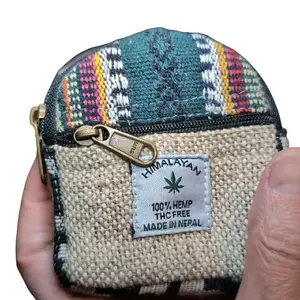 Hemp coin pouch with Steel Punk Ball