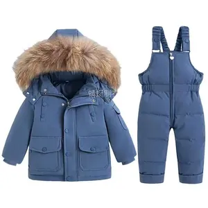 NewBaby's Winter Ski Suit - Thickened Insulated & Windproof with Zip Pockets|     Waterproof Snowsuit for Babys'|     Xmas Gift Idea for Skiing & Outdoor Adventures