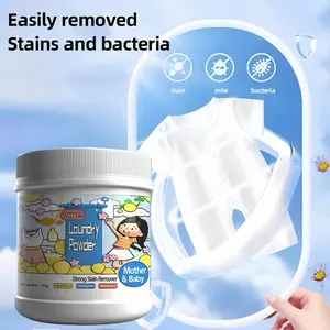 Hyper Concentrated Strong Stain Remover Powder for Clothes 500g Chlorine-Free Formula Safe on Everyday Fabrics Removes Milk Sweat Oil Fruit Stains