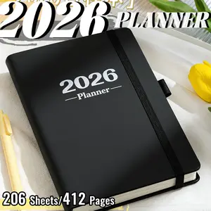 365-day Daily Monthly Plan 2026 Annual Summary Notebook, Soft Touch Leather, Hardcover Cover Design, Multi-purpose Time Planning and Arrangement Notebook for Schools and Office Use, Holiday Gift, Notebook Planner