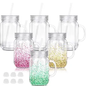 Single custom mason jar tumbler with wrap