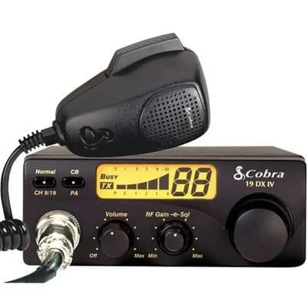 Cobra Auto Accessories 19DX IV Compact Mobile CB Radio, 40-Channel Electronic Receiver with Illuminated LCD Display and 9 ft Mic Cord