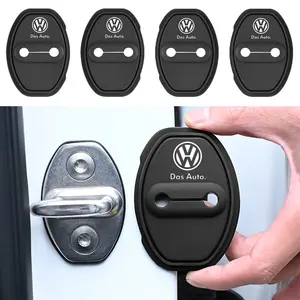 4 Piece Silicone Door Lock Protection Cover Set, Car Door Lock Protector, Fits Volkswagen Vw Golf 4 5 6 7, Bora Mk7, Beetle, Passat, Tiguan, Polo