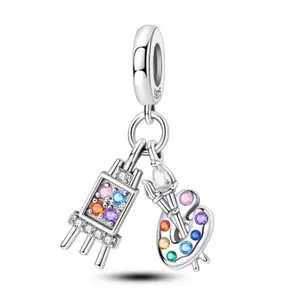 Luxe Artist’s Palette & Paintbrush Charm