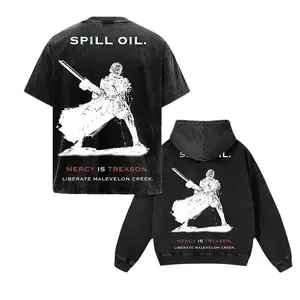 Helldivers 2 - Spill Oil Oversize Unisex Washed Hoodie & T-Shirt, Double Printed Streetwear Game Merch Gift For Fan