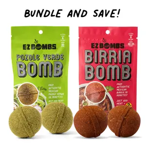 Pozole Verde and Birria Bombs bundle by EZ Bombs - Seasoning Spice Bomb Flavor for Authentic Mexican Dishes - Traditional