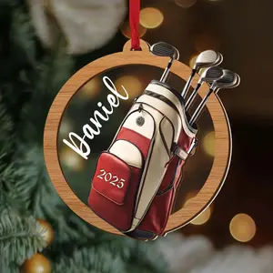 [NEW] Personalized Golf Ornament, Custom Name Golf Backpack Ornament, Golfer Christmas Gift, Golf Club Keepsake 2025