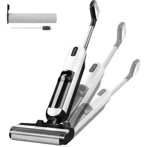 Cordless Electric Floor Mop Vacuum, Wet Dry Vacuum Mop Combo with Self-Cleaning, Dual Tank System, Edge Cleaning for Hardwood Tile Laminate Floors, 25 Min Runtime