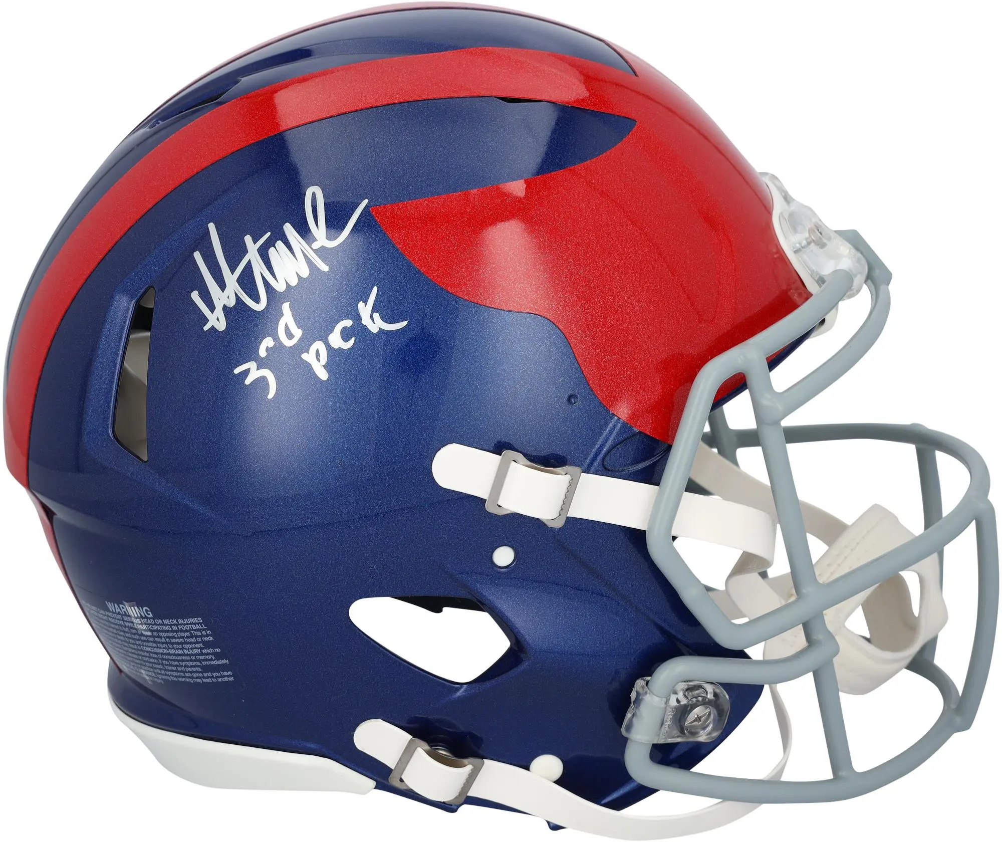 Abdul Carter New York Giants Autographed Riddell 2024 Alternate Speed Authentic Helmet with "3rd Pick" Inscription - Fanatics Authentic Certified