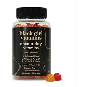 Black Girl Vitamins, Once a Day Multivitamin, Dietary Supplement, 60 ct Gummies