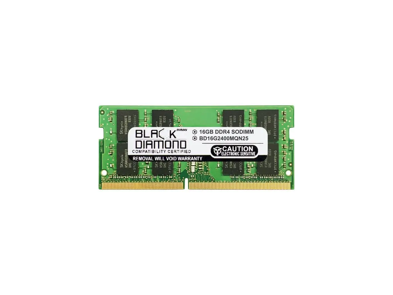 Black Diamond Memory 16GB 260-Pin DDR4 SO-DIMM DDR4 2400 (PC4 19200) Laptop Memory Model BD16G2400MQN25