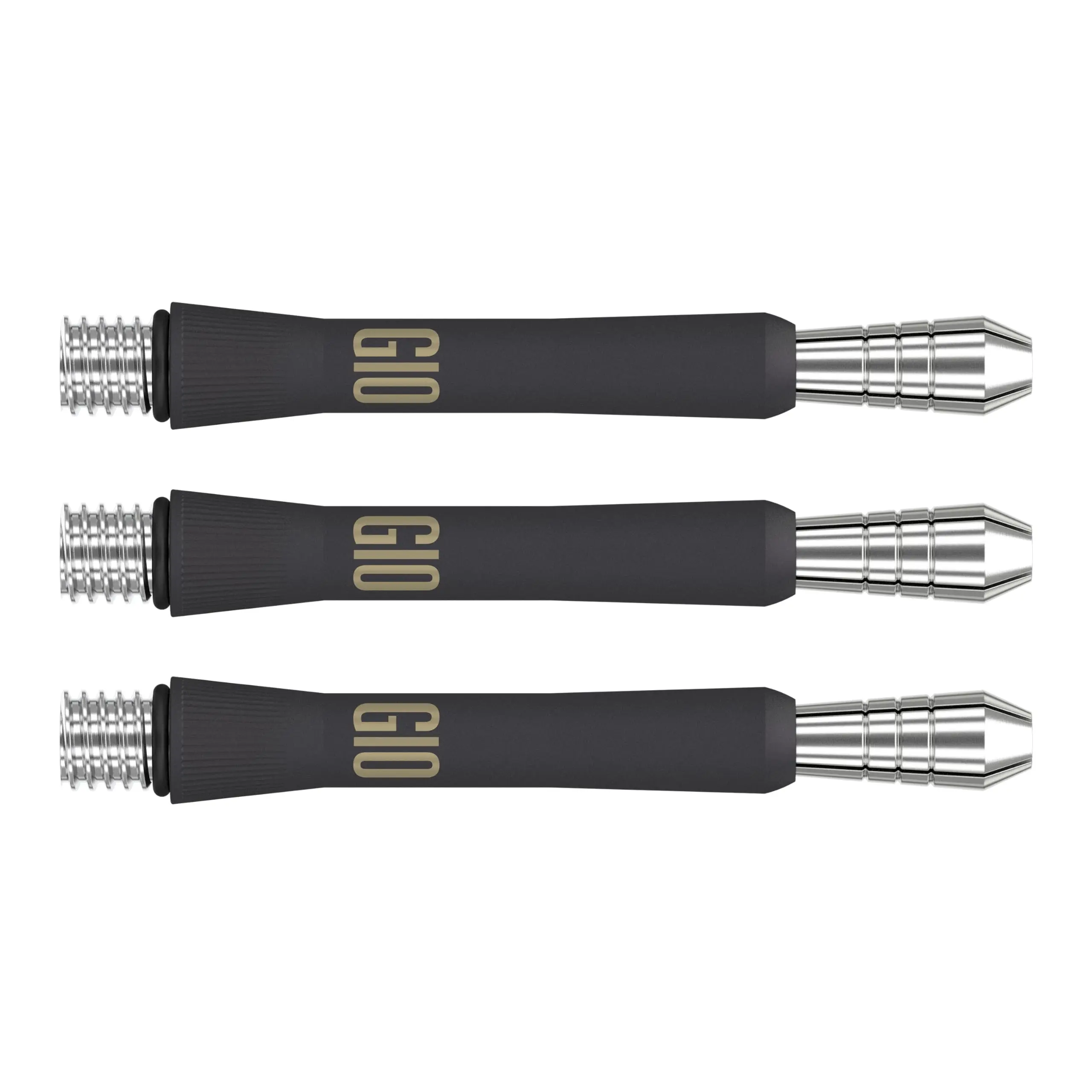 Target Darts Phil Taylor Power G10 Titanium Dart Shafts - 3-Pack, 41mm Short 2BA CNC Milled Aluminium, Matte Black Finish, Intermediate, Player Endorsed Darts Gear, High Tensile Strength, Secure Grip, Ease Replacement, Excellent Grip