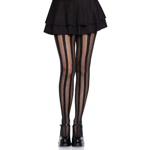 Victorian Goth Vertical Striped Tights