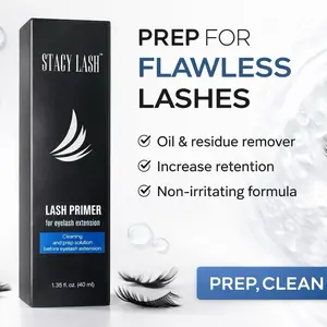 Stacy Lash Lash Primer For Eyelash Extensions Cleaning And Prep Solution 1.35oz Oil Residue Remover Non Irritating Formula