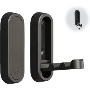 Foldable Wall Hooks, Coat Hooks, Space-Saving Coat Hooks, Heavy Duty Folding Metal Wall Hooks for  Coats, Scarves, Hats, Bathrobes, Clothes,, Bags(Black-2Pack)