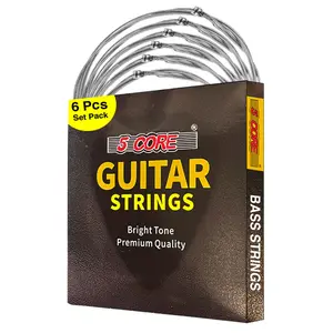 5 Core Bass Guitar Strings Brass Phosphor Bronze Extra Light Gauge Bright Tone 6 String Set