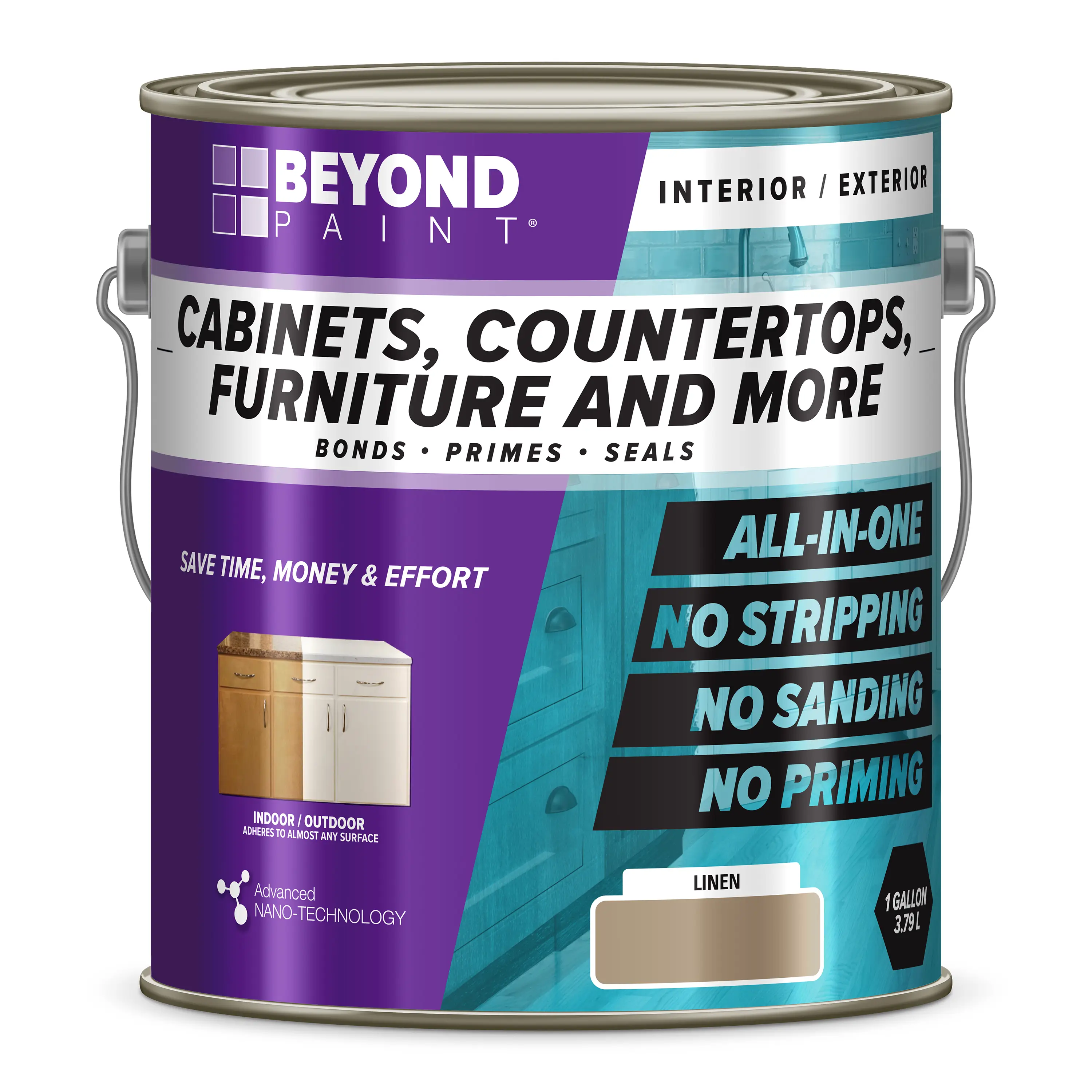 Beyond Paint All-In-One Linen Refinishing Paint for Cabinets, Countertops, Furniture, and more
