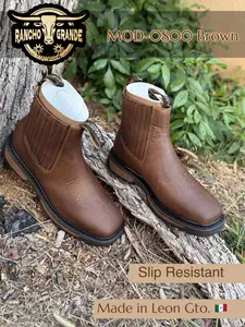 Slip Resistant Work Boots 0800 Botin Square Toe Chelsea Boots Ankle