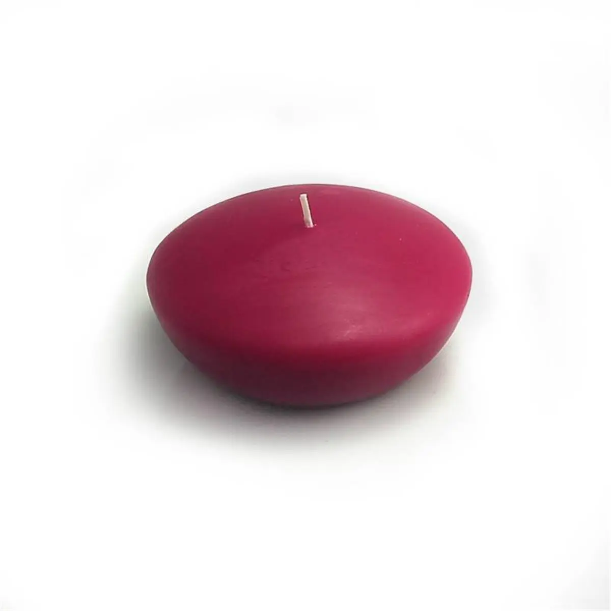 CFZ-052-0 Round Unscented 3 in. Handpoured Wax Long Burning Floating Candles, Red House Decoration Candles for Room Decor - 12 Pieces per Box