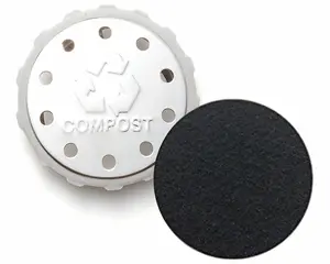 Jarware Stainless Steel Compost Lid with Charcoal Filters for Wide Mouth Jars
