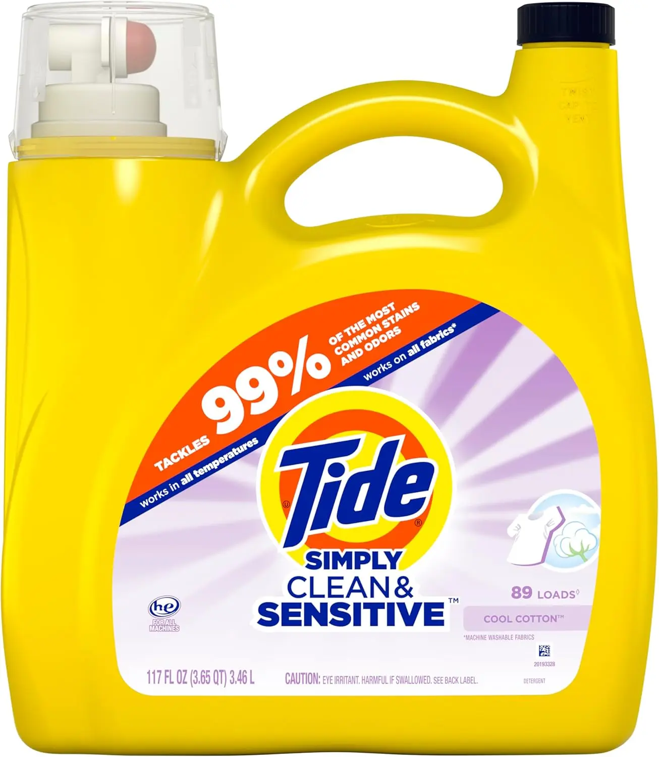 89 Loads 117 fl oz Simply Clean & Sensitive Liquid Laundry Detergent Cool Cotton Scent