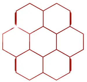 15.5"x15"x1.55" Concrete Mold with 7 Hexagon ( 5"x5.5" Each Hexagon )