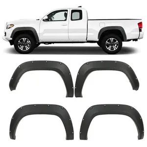 4pcs Pocket Rivet Style Wheel Fender Flares Fit For 2016-2022 Toyota Tacoma