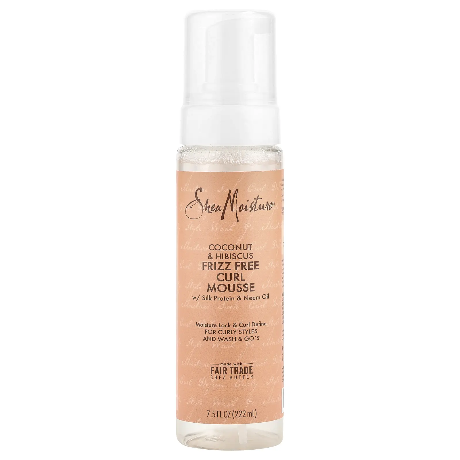 SheaMoisture Frizz Free Curl Mousse, Coconut & Hibiscus, 7.5 fl oz (222 ml)