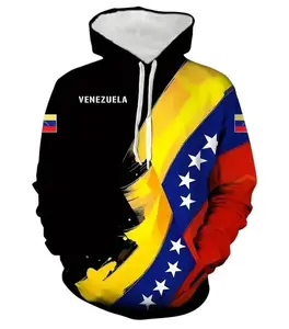 Venezuela Flag 3d Printed Hoodie Men's Clothing Long Sleeves