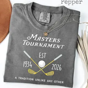 Comfort Color Masters Tournament 2026 EST 1934 Shirt, For Men For Women, Stylish Trendy Golf Fan Apparel, Premium Cotton Classic Fit Collector Gift, Pullover