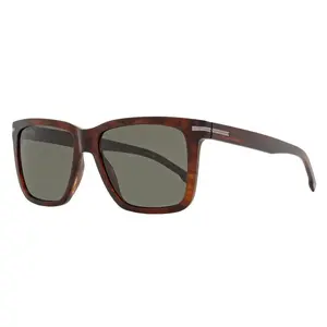 Boss Rectangular Sunglasses B1598/S EX4IR Brown Horn 55mm