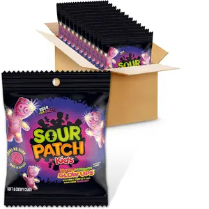 Sour Patch Kids Glow Ups Strawberry-Watermelon Soft & Chewy Candy – 3.08 oz Bags (12 Pack)