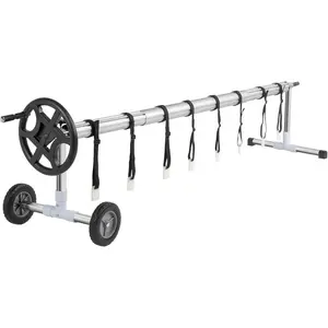 VINGLI 18 Feet Solar Cover Reel Set for Inground Swimming Pool - Aluminum Blanket Reel (18ft)