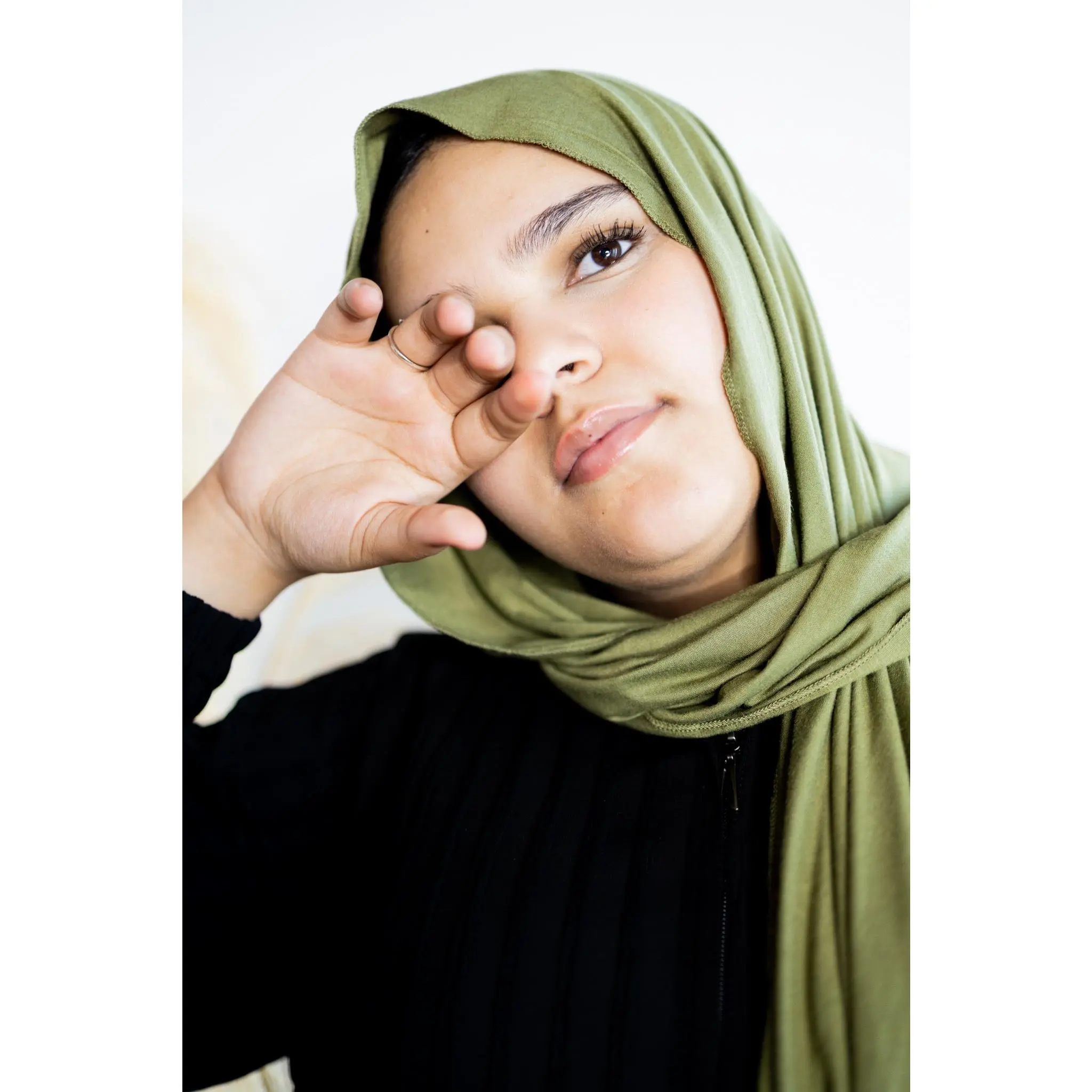Jersey Hijab - Olive Green
