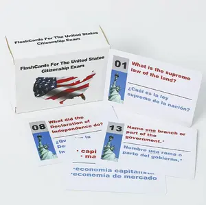 2026 US Citizenship Test Flash Cards, 128 Civics Questions Study Cards for Naturalization Exam Preparation