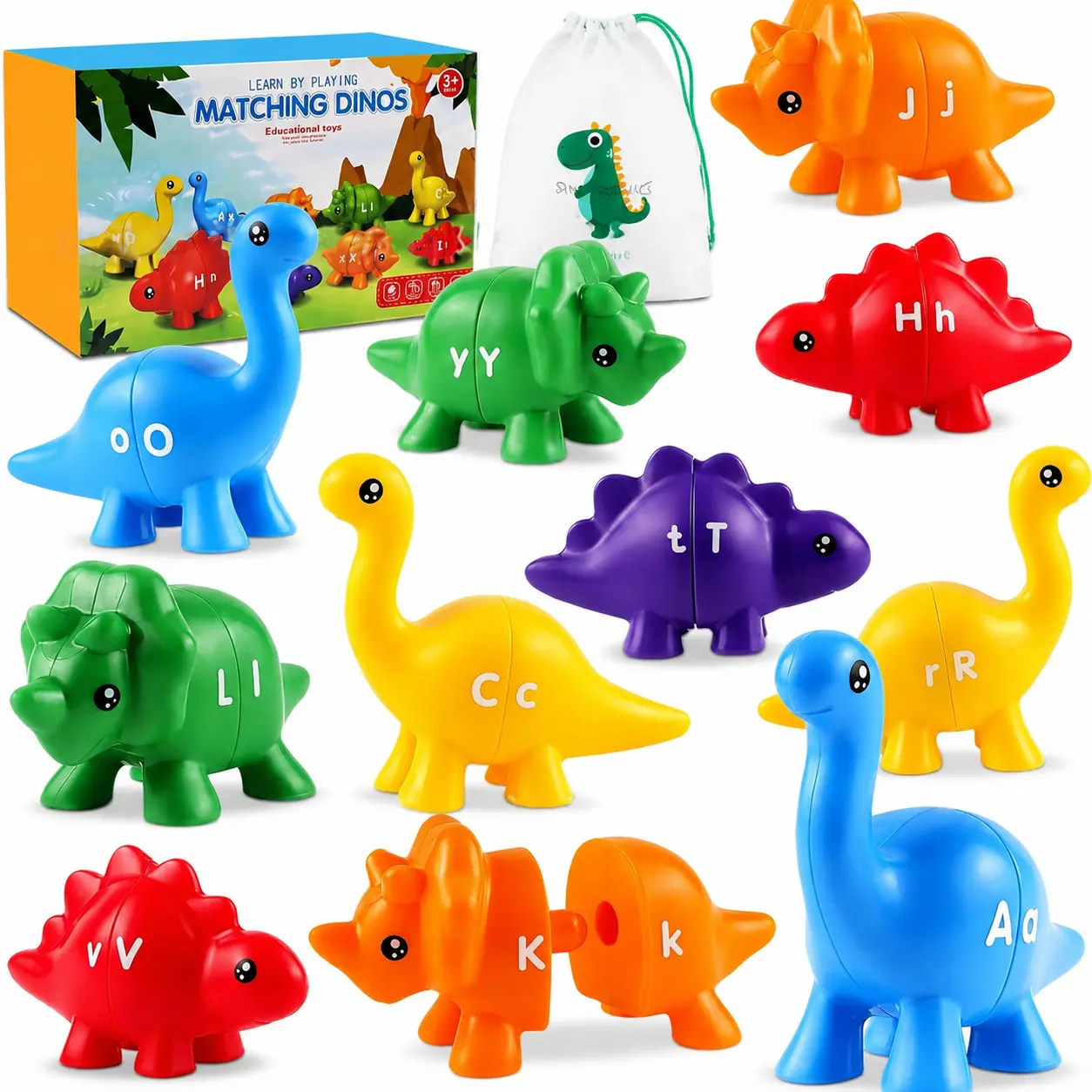 Dinosaur Alphabet Letter Learning Toys for Toddlers 1-5, Preschool Montessori Educational Language Tool, Alphabet Tool Cards & Kids Learning Cards, Toddler ABC Letter Learn Letter, Educational Tool Skill Building,,School Education Dino,learn letter summer