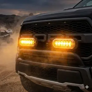 Emergency Strobe Warning Lights, LED Work Light for Trucks & Motorcycles: High Visibility Safety Beacons, Enhanced Roadside Visibility, Multi-Scenario Vehicle Safety Flashing Lights for Night Driving, Strobe Car Lights