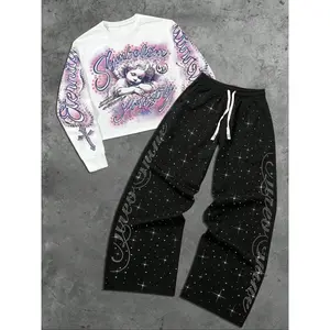 Men’s short sportswear and pants set, autumn fashionable street style, fitted design, fashionable campus outfit, multifunctional