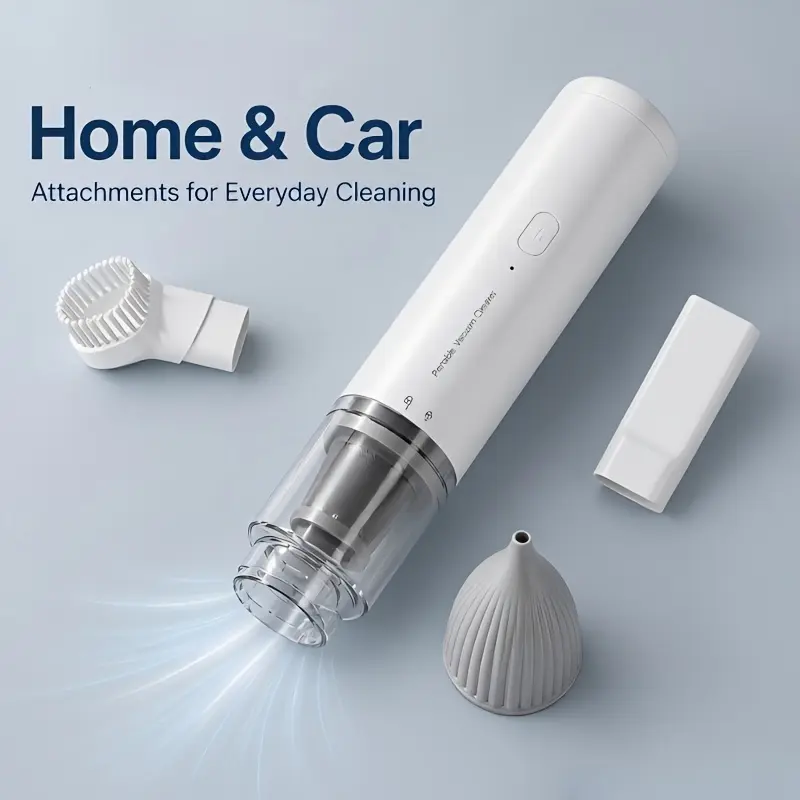 Compact handheld vacuum cleaner, vacuum cleaner and blower in one, 2 metal filters, long running time, low noise, suitable for indoor and automotive multifunctional use, is the best choice for gift giving
