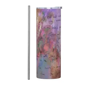 Custom 20oz Straight-Side Tumbler with Straw – Personalized Art Tumbler, 6hr Hot & 12hr Cold, Car Cup Holder Friendly, 304 Stainless Steel, Your Own Photo/Text