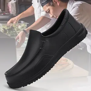 shoes men Men's Solid Non Slip & Oil Resistant Chef Shoes, Comfy Durable Casual EVA Work Shoes For Men's Outdoor Activities