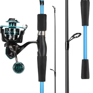 Sougayilang Fishing Rod and Reel Combo, Stainless Steel Guides Fishing Pole with Spinning Reel Combo for Bass Fishing
