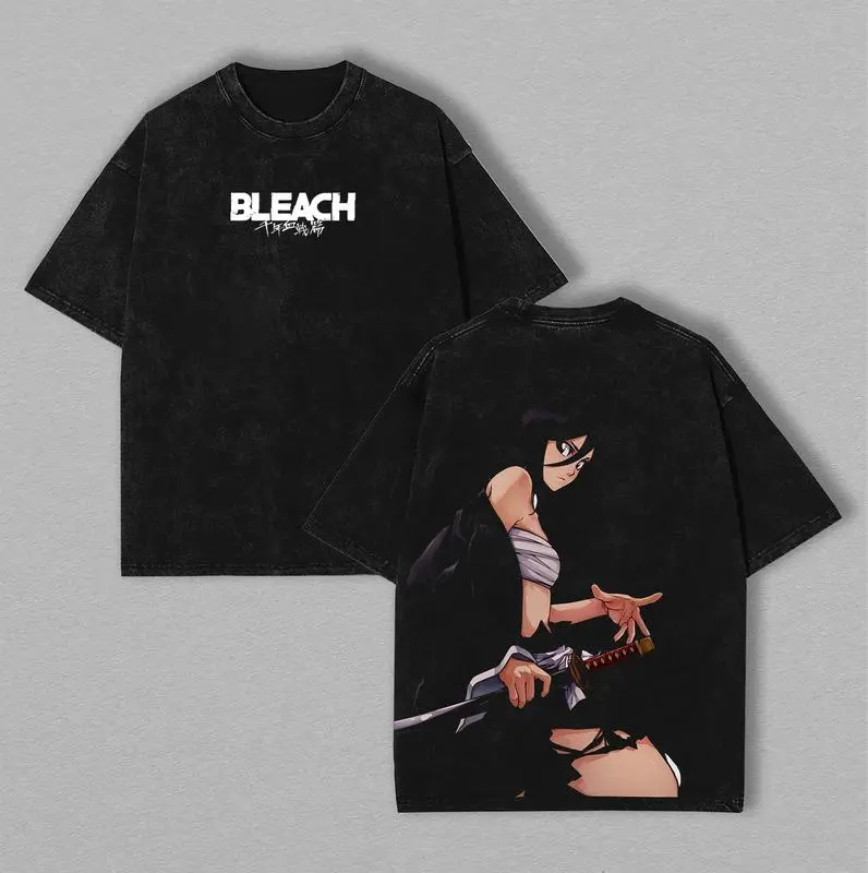 Kuchiki Rukia BLEACH Unisex Oversize Heavyweight Cotton Vintage Tee Gift For Anime Fan  Bleach T Shirt