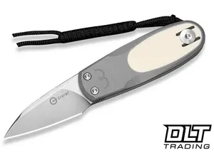 CIVIVI Knives Purr C25054-1 - Gray & Ivory G-10 - Satin Nitro-V Blade