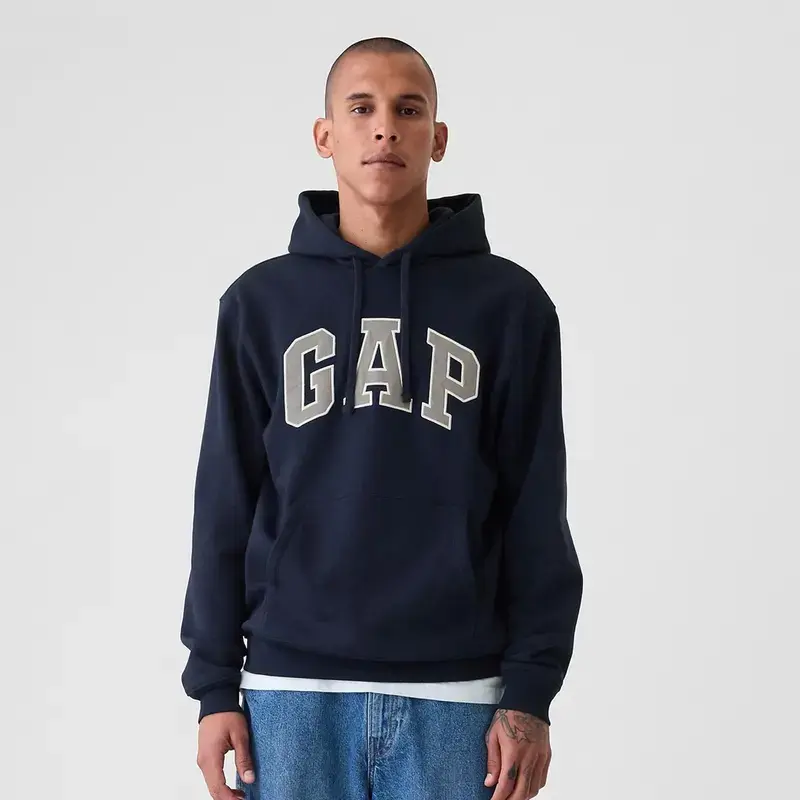 Menswear Cotton VintageSoft Arch Logo Hoodie, Adult Men's Hooded Sweatshirt